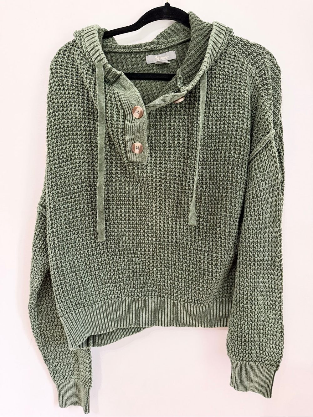 Natural reflection size medium thermal green hoodie fall